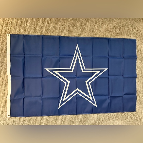 Dallas Cowboys NFL Football Navy Blue & White 5’x3’ Flag New - Picture 2 of 2